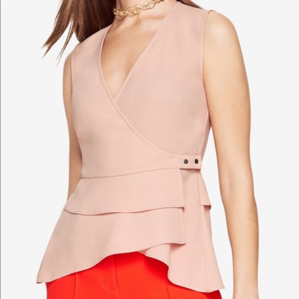 BCBG Max Azria “Eleni” Pink Sleeveless Blouse